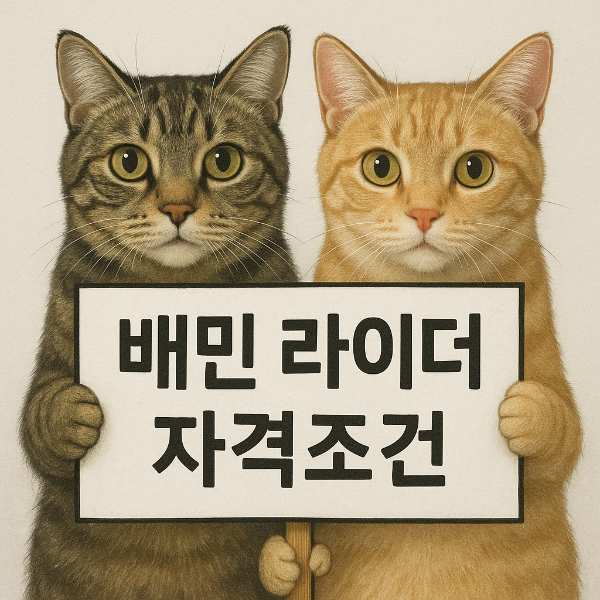 배민 라이더 자격조건