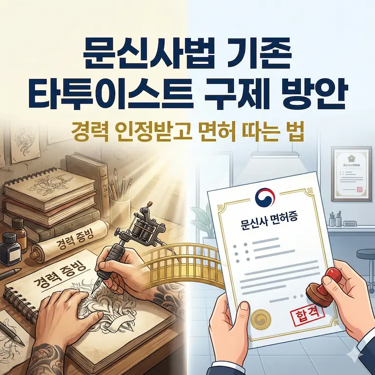 문신사법 기존 타투이스트 구제 방안｜경력 인정받고 면허 따는 법