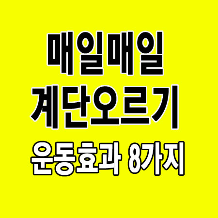 매일 계단오르기 운동 하체다련외 효과 알려드립니다.