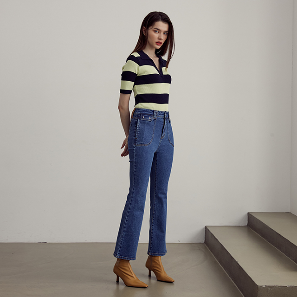 Blue Label 변형 앞포켓 부컷 데님팬츠 에고이스트 EN3ODP01