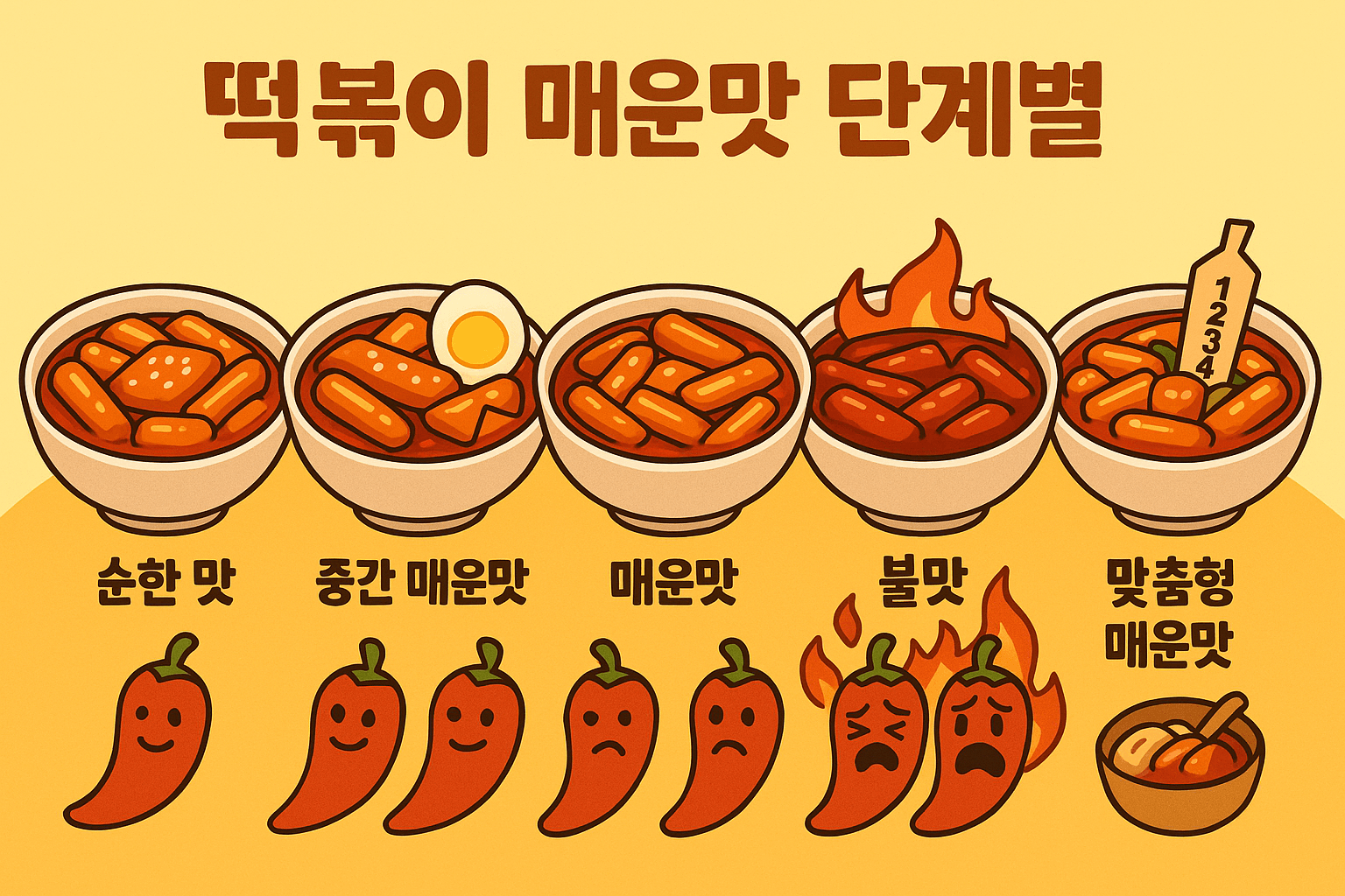 떡볶이 매운맛 단계별 차이