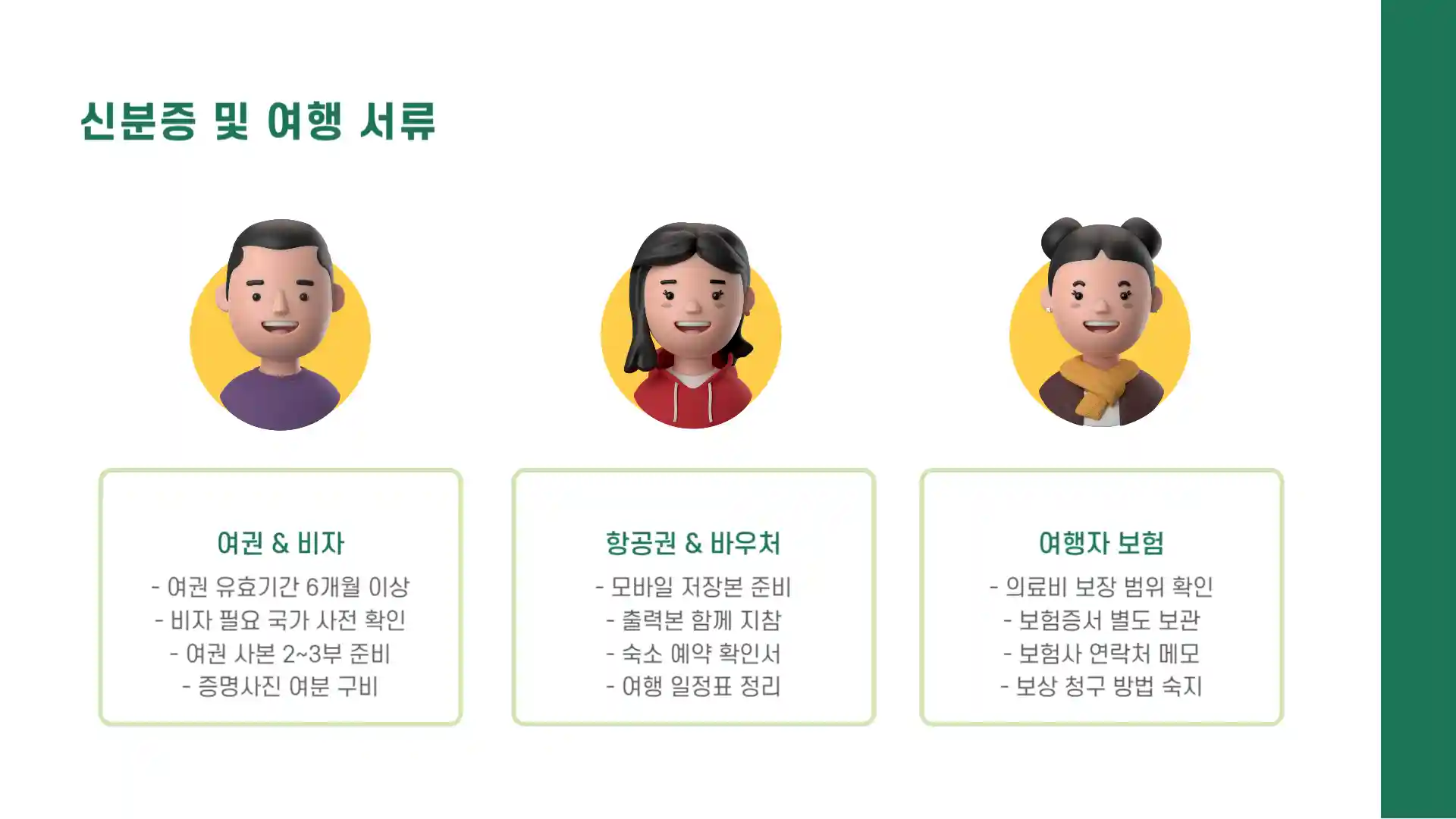 해외 여행 준비물 체크리스트