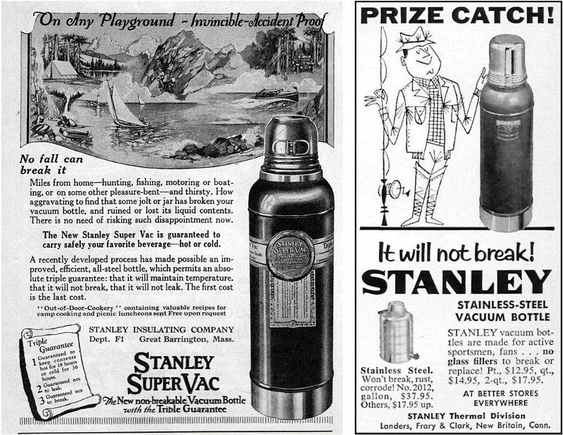 스탠리 텀블러, 최초의 금속 이중벽 보온병, 스테인리스 단열 보온보냉병