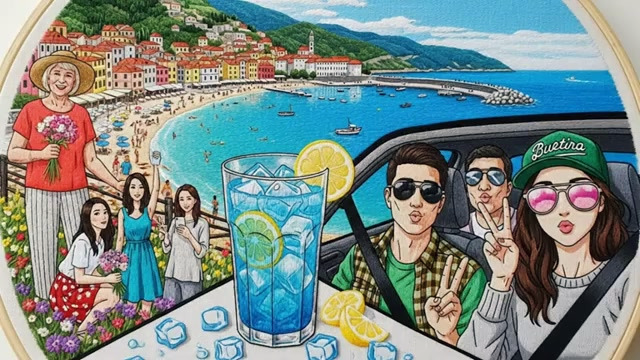 여름 여행 바닷가 해안 이미지