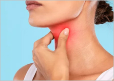 목감기로 힘들어 하는 사람들