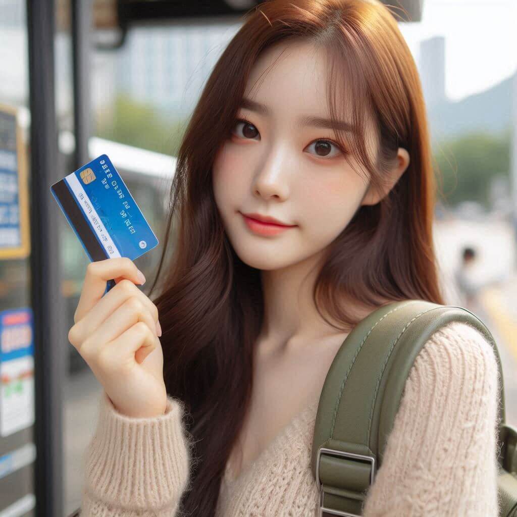 카드들고 있는 여학생,중교통 지원 K-패스 신청