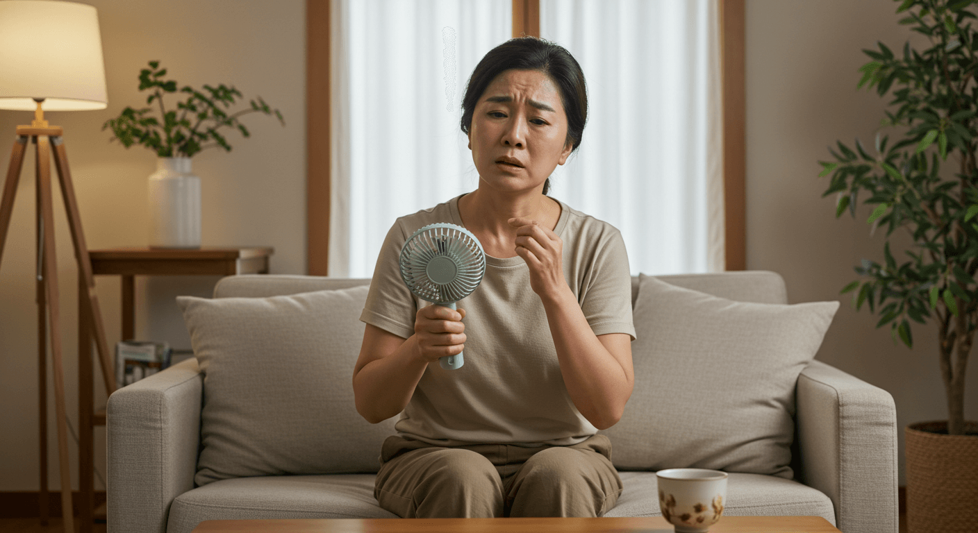 갱년기 증상을 겪고 있는 한국여성