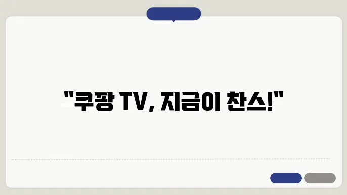 쿠팡 TV 할인