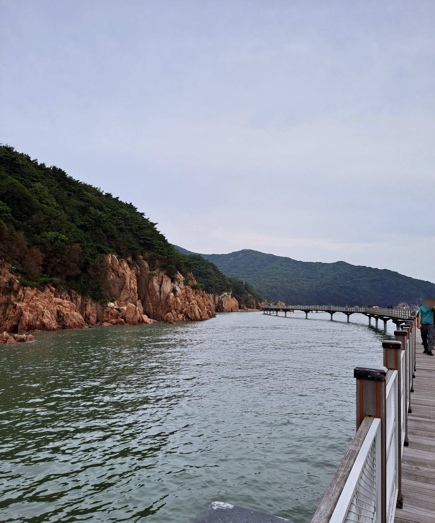 해상탐방로 좌측 바위가 안보임