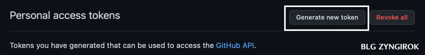 Personal-access-tokens-페이지에서-새로운-토큰을-발행하는-버튼을-누른다.