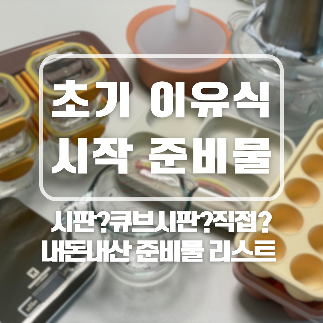 초기 이유식 준비