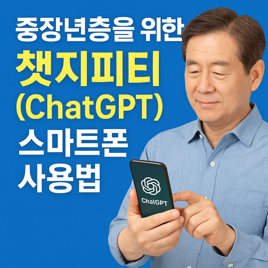 중장년층을 위한 챗지피티(ChatGPT) 스마트폰 사용법 썸네일
