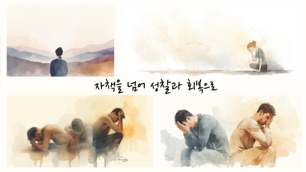 자책을 넘어 성찰과 회복으로에 관한 그림입니다.