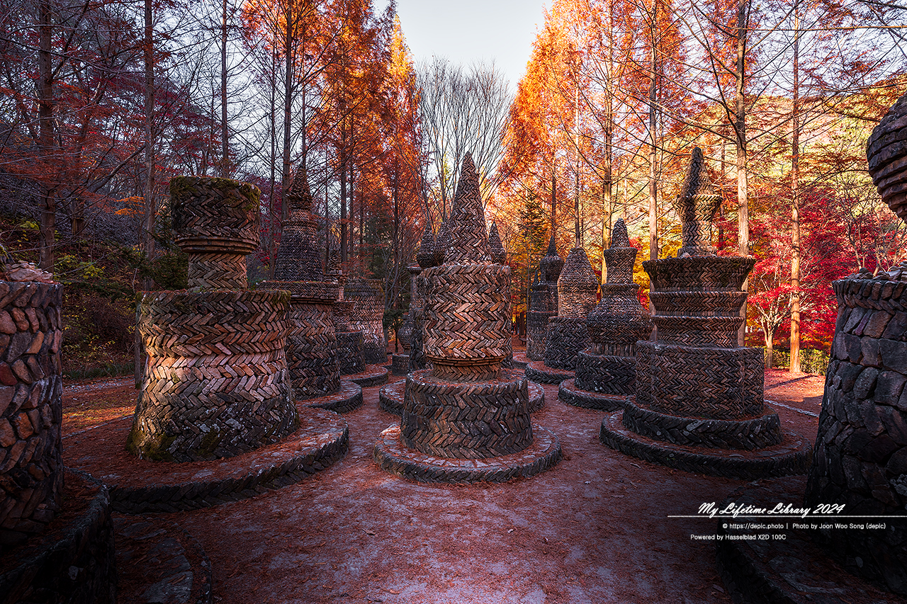 대전 상소동산림욕장 단풍 석탑