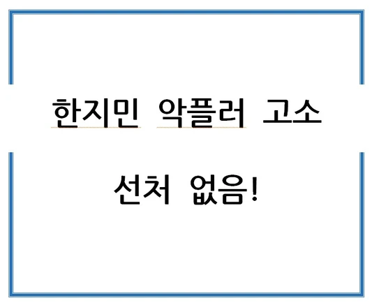 한지민-악플러-고소-선처-없음