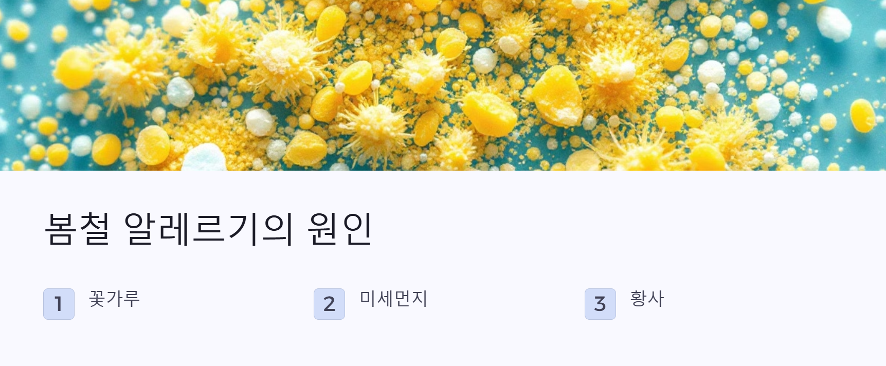 봄철 알레르기 원인