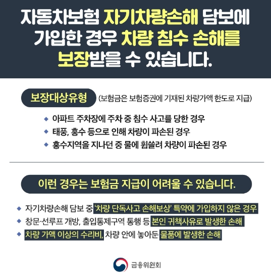 집중호우 침수차 보험처리 방법 사진 3