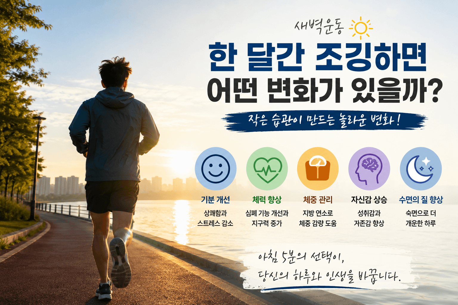 한달간 새벽 조깅하면 생기는 변화