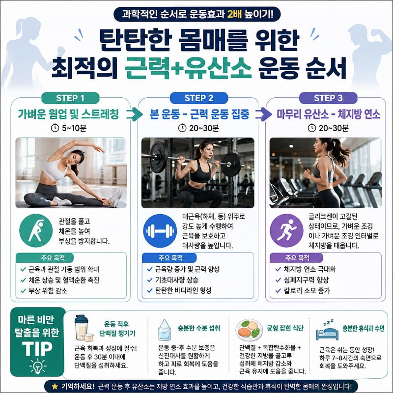 근력+유산소 운동 순서