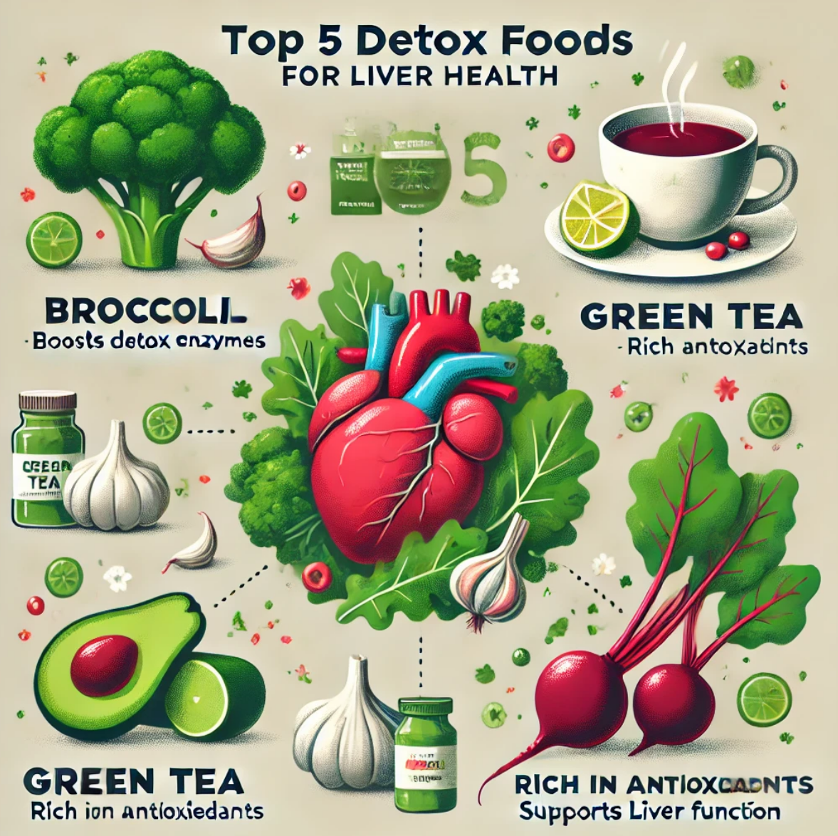 간에 좋은 해독 식품