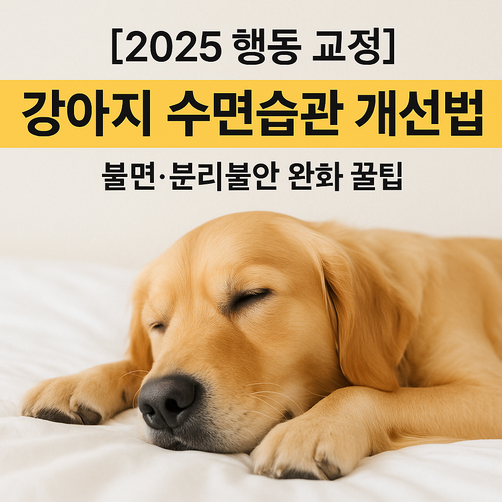 [2025 행동 교정] 강아지 수면습관 개선법 ｜ 불면&middot;분리불안 완화 꿀팁
