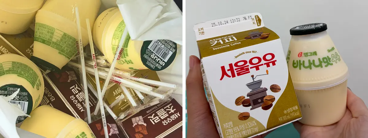 달달한 바나나, 딸기, 초코 우유