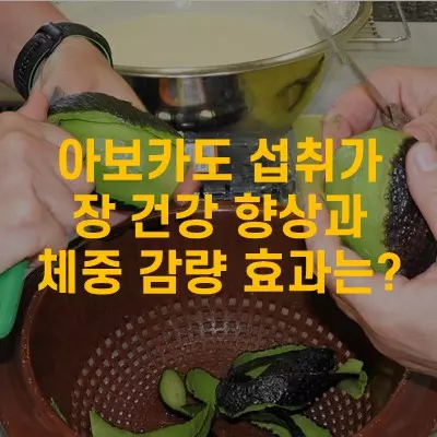 아보카도 섭취가 장 건강 향상과 체중 감량 효과는?