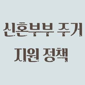 신혼부부 주거지원정책