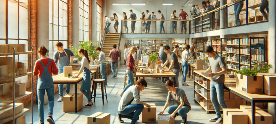 사람들이 일하는 사진