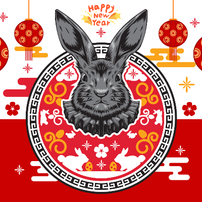 2023년 계묘년 검은 토끼 새해 인사말 카드 및 신년 운세 보기