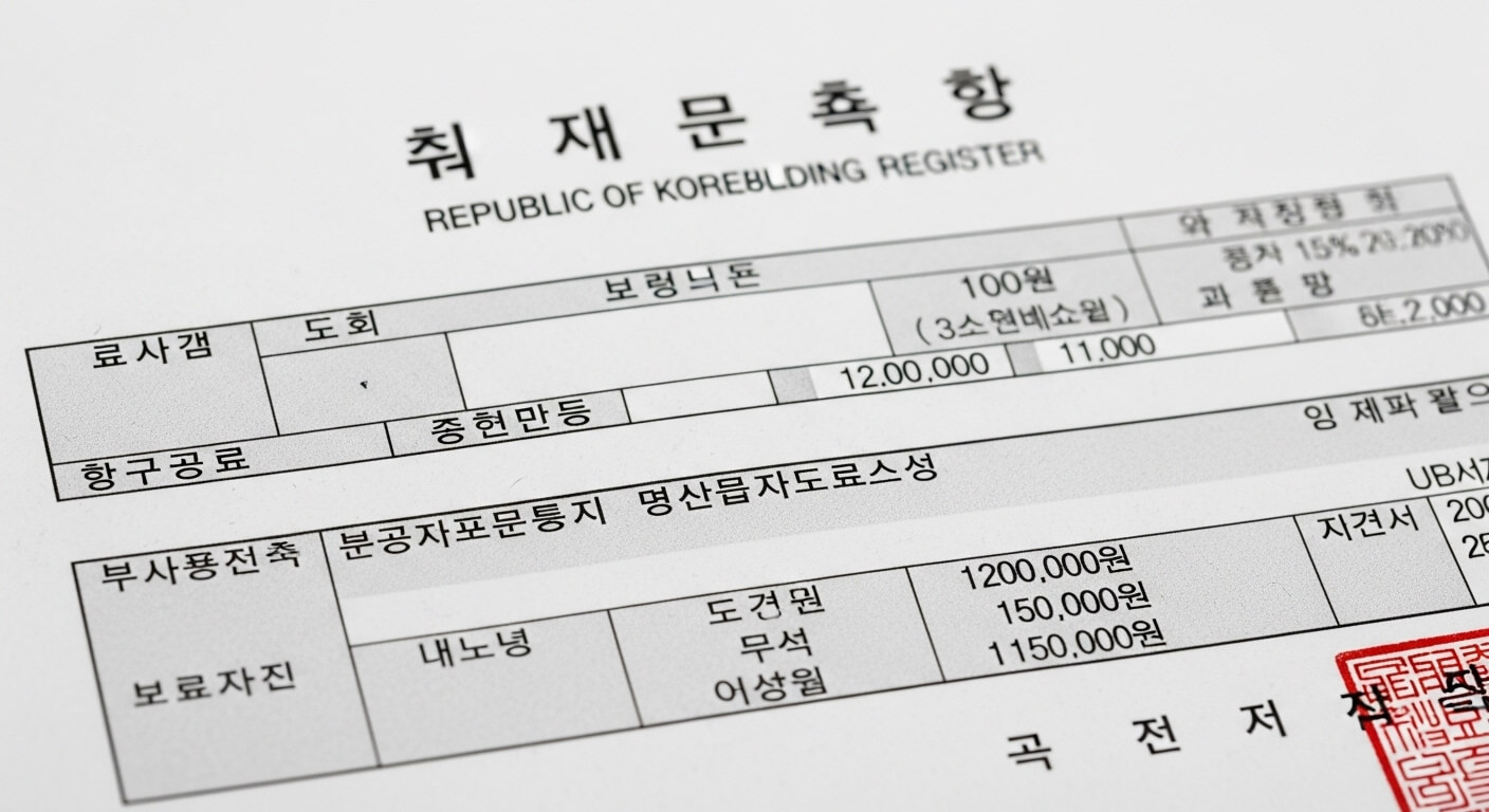 건축물대장 열람