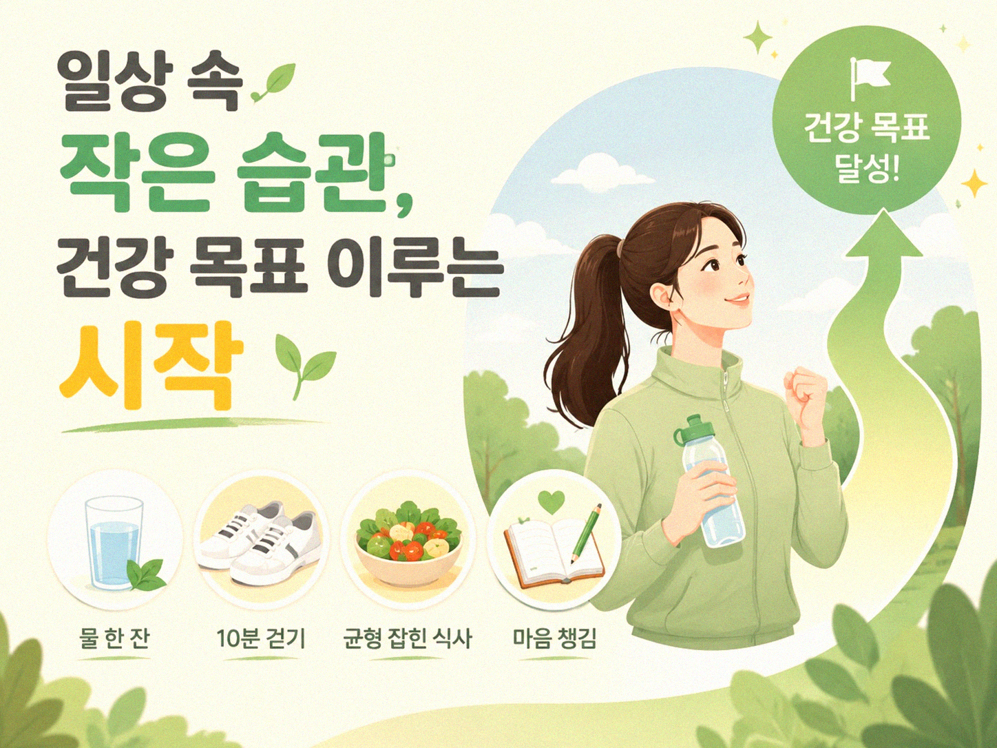 건강 목표, 숫자 말고 행동으로 바꾸는 법