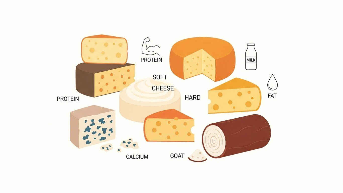 치즈 종류별 영양 성분 분석