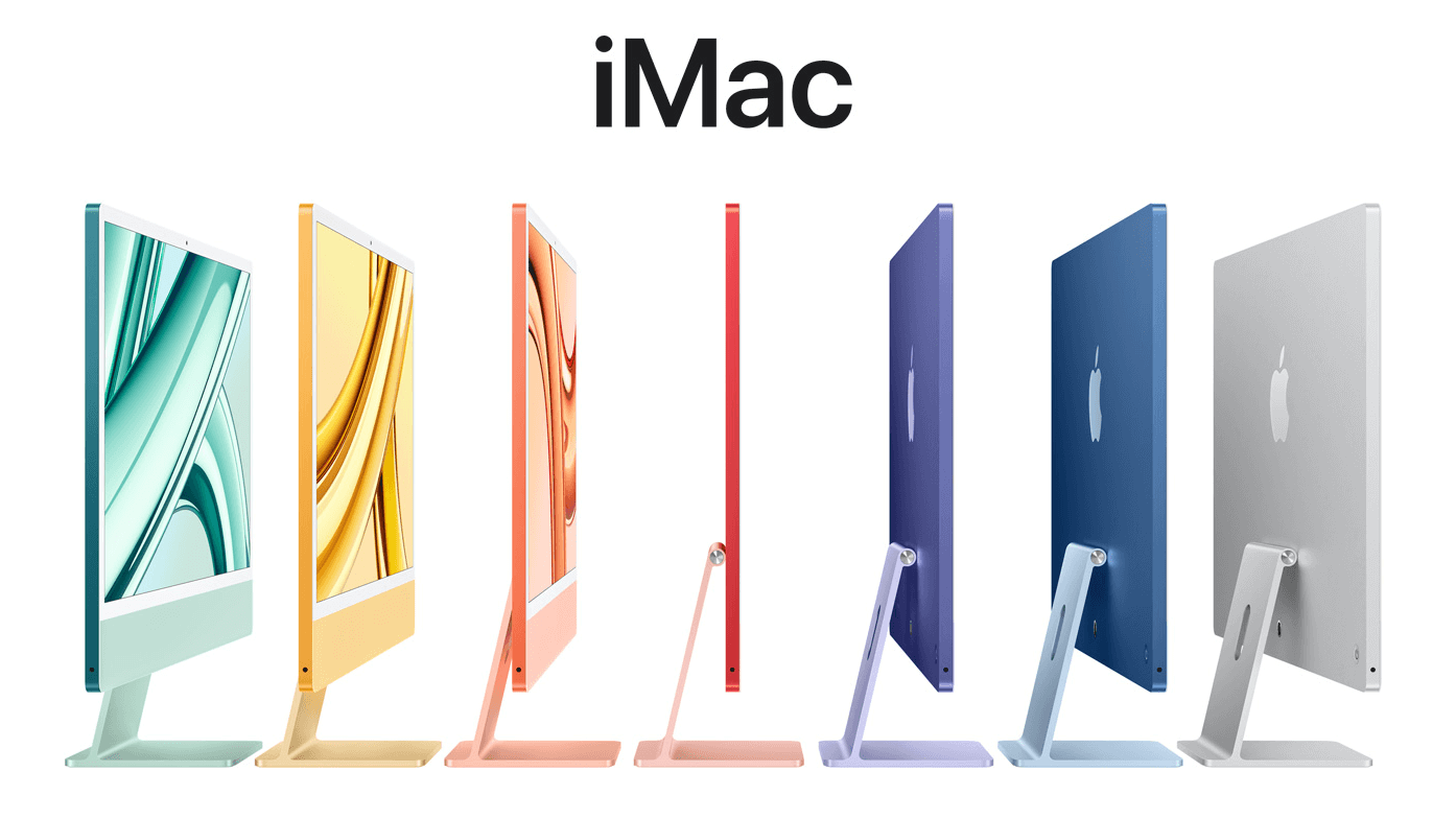 아이맥 24 7개 색상으로 구성 (출처:애플)