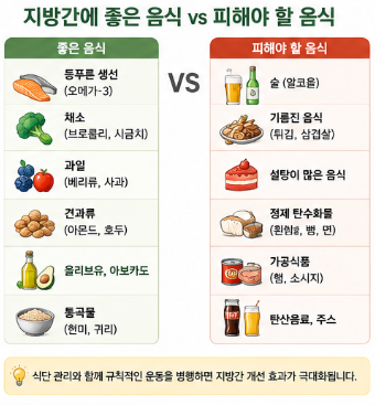 지방간에좋은음식-차-영양제-운동