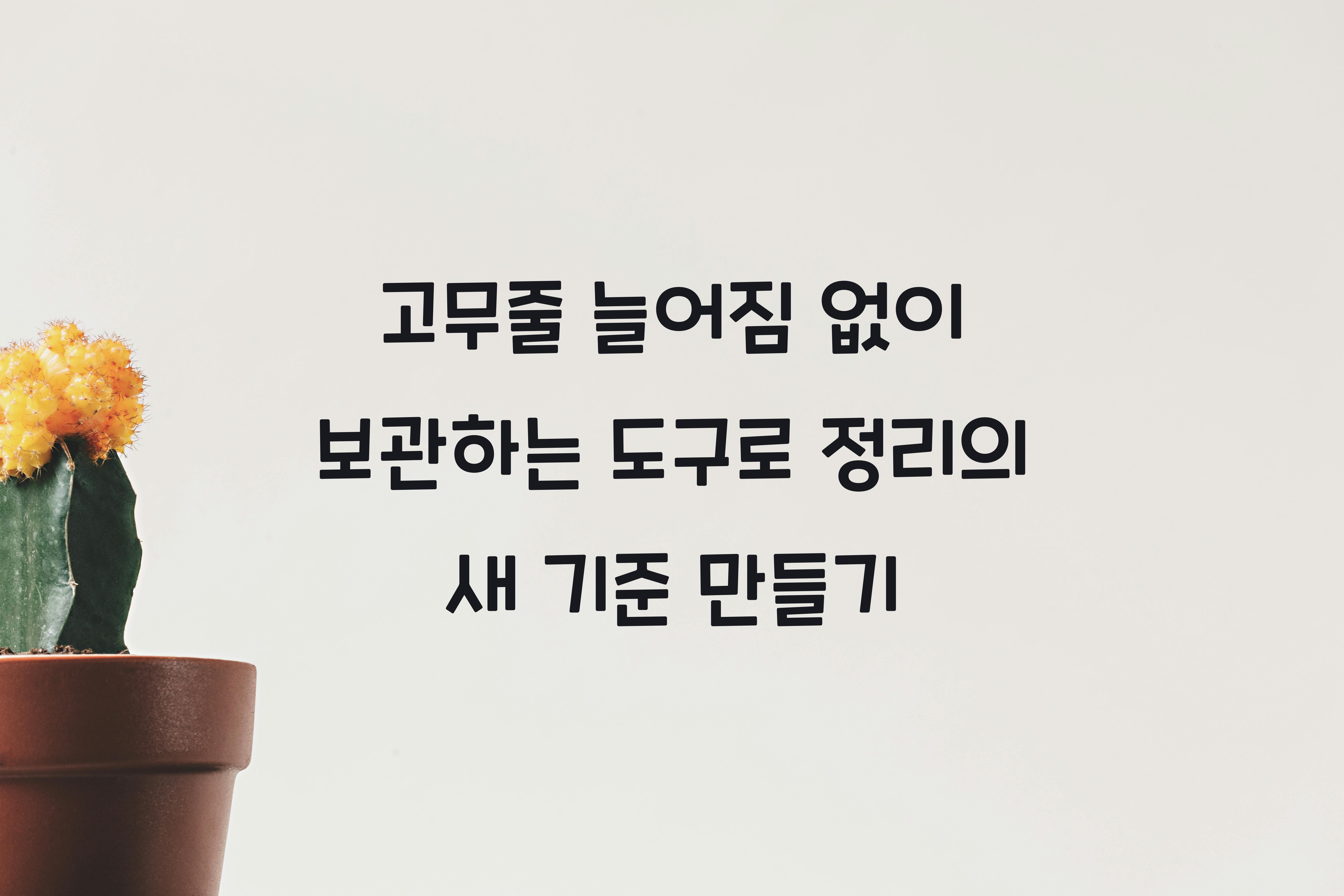 고무줄 늘어짐 없이 보관하는 도구