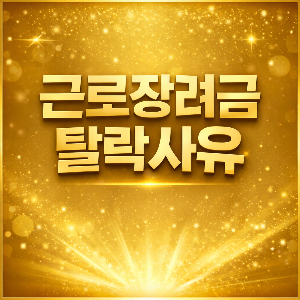 근로장려금 탈락사유 총정리 신청했는데 지급 안되는 이유 재산기준 소득기준 근로장려금 지급 제외 사유 earned income tax credit rejection reasons Korea