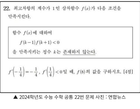 수능 수학 22번 킬러문항