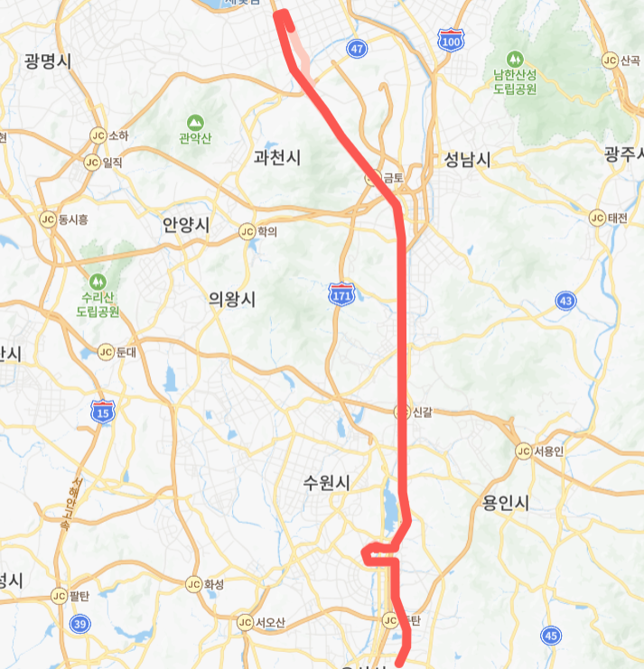 서울-화성-6001번-버스-노선-지도