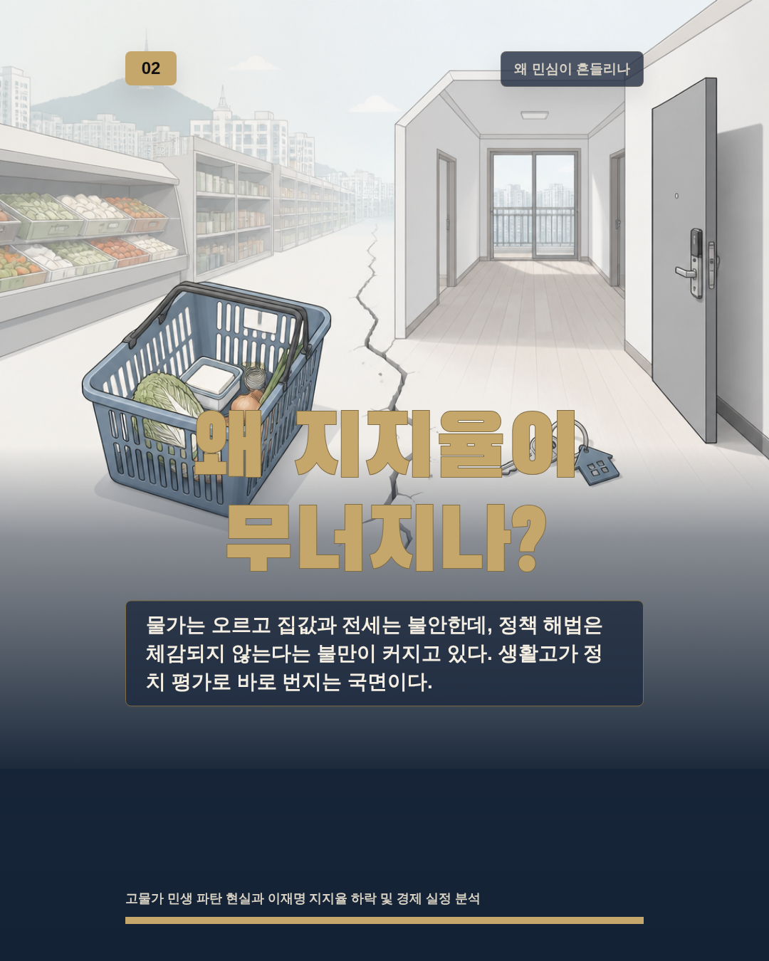왜 지지율이 무너지나?