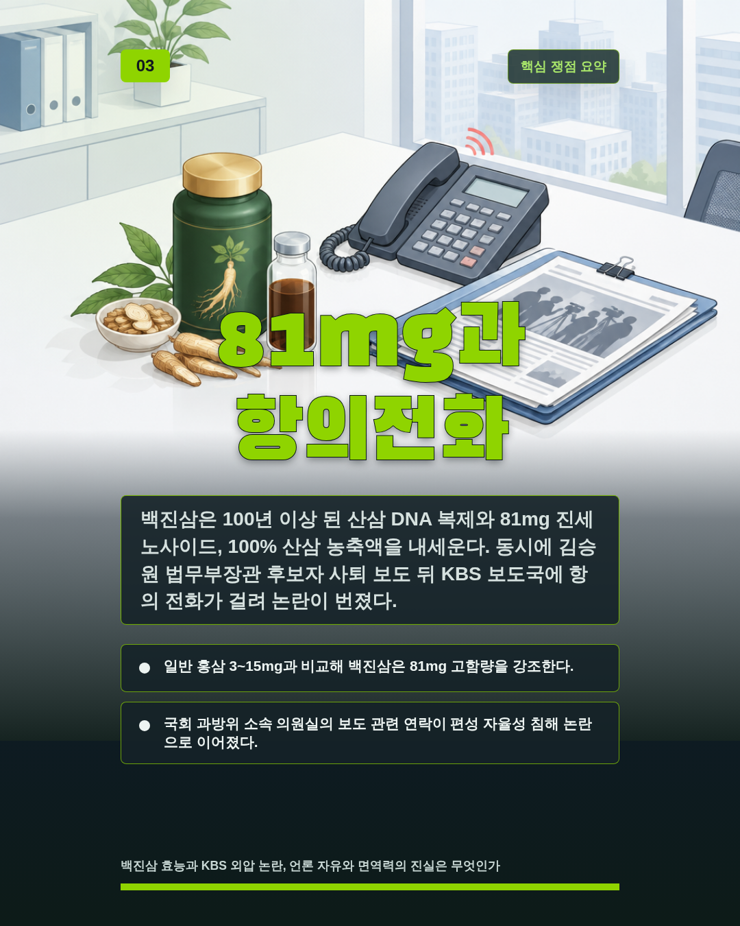 81mg과 항의전화