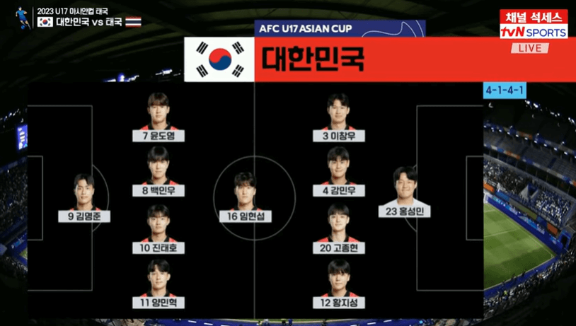 U17한국축구8강경기