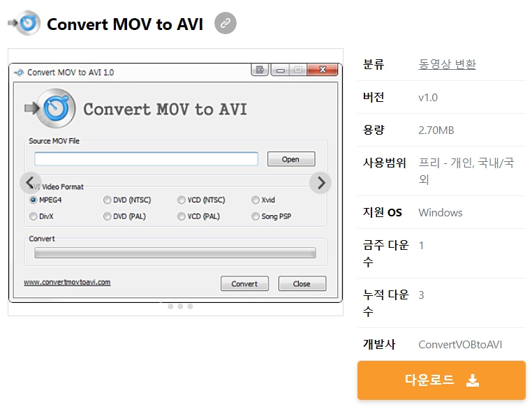Convert-MOV-to-AVI