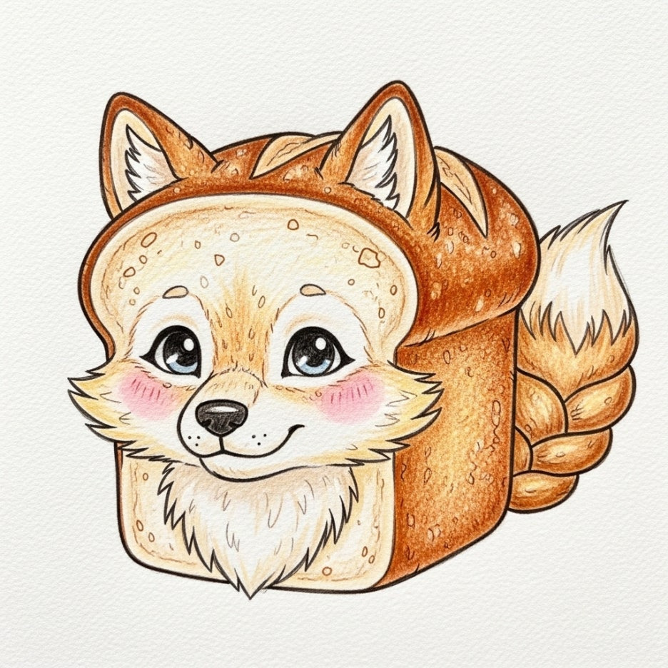 친근한 늑대 모양을 형상화한 귀여운 캐릭터 빵