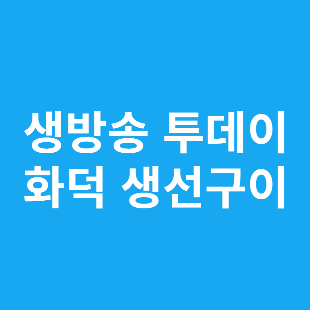 생방송 투데이 화덕 생선구이