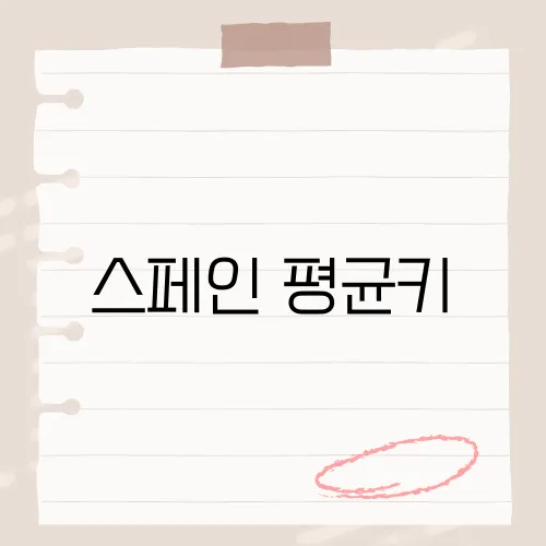 스페인 평균키, 유럽 내 위치와 그 의미​