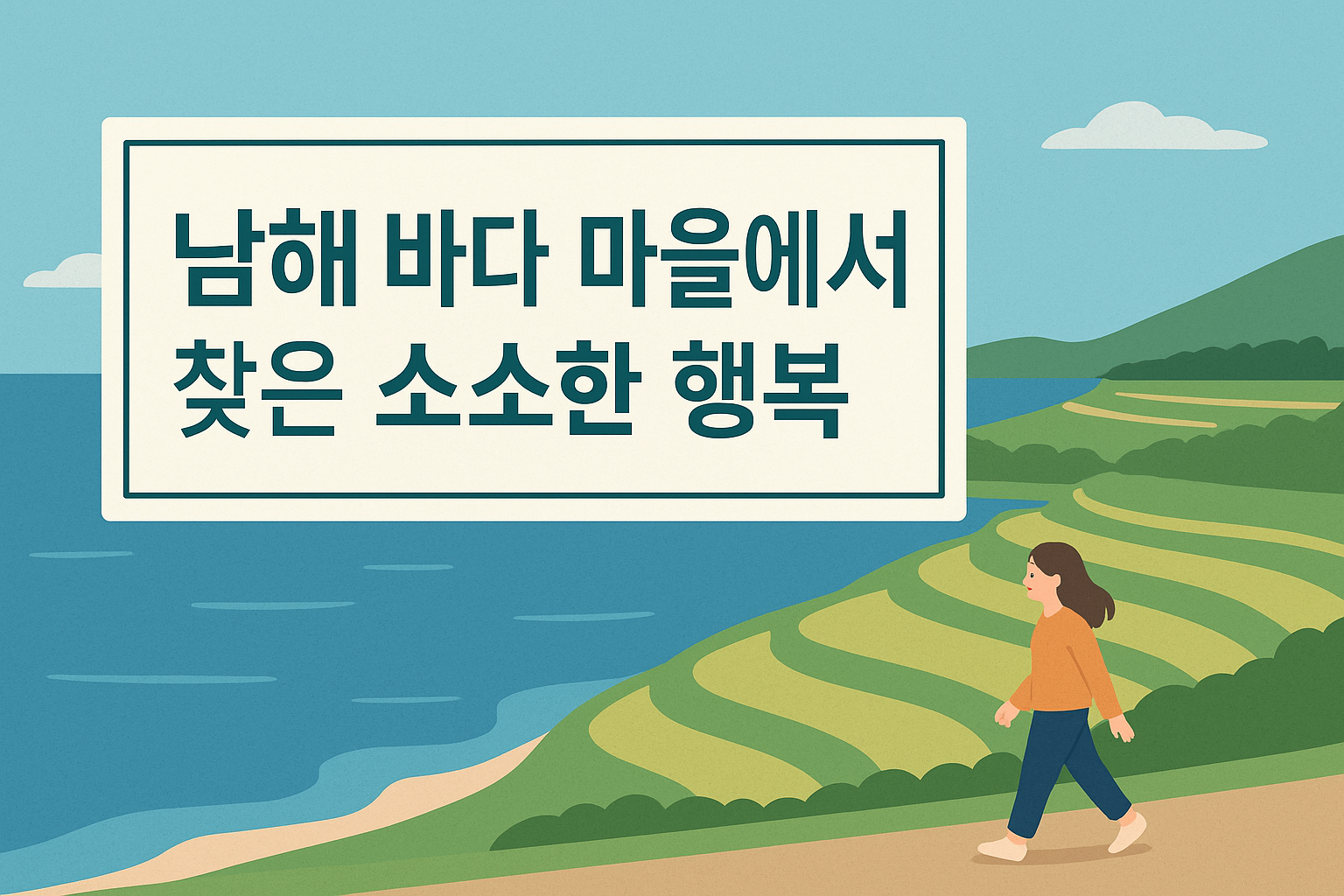 남해 바다 마을의 행복