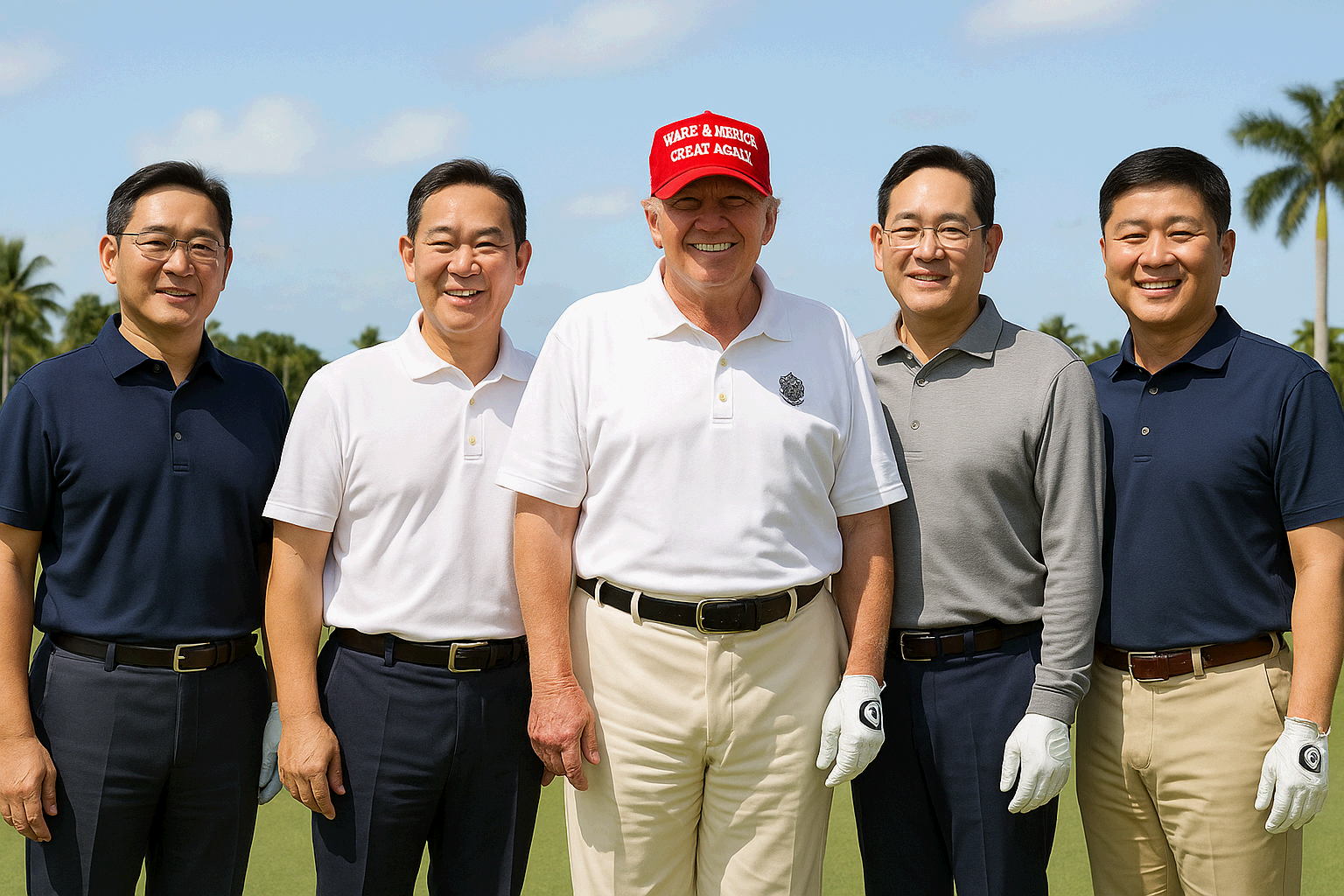 트럼프와 한국 4대 그룹 총수들의 골프 회동 — 통상 전략의 이면