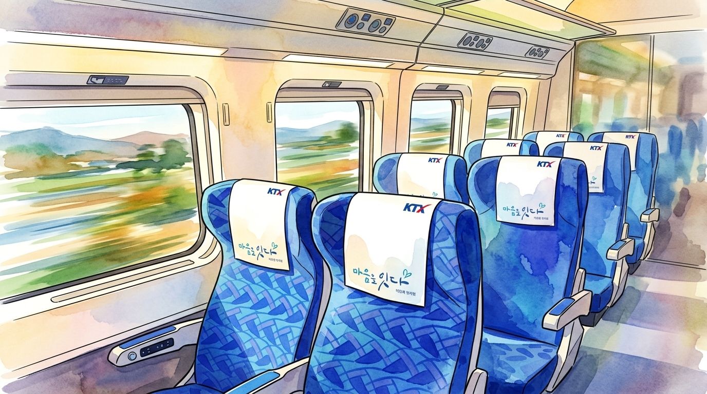 제미나이가 그려준 KTX 내부 이미지