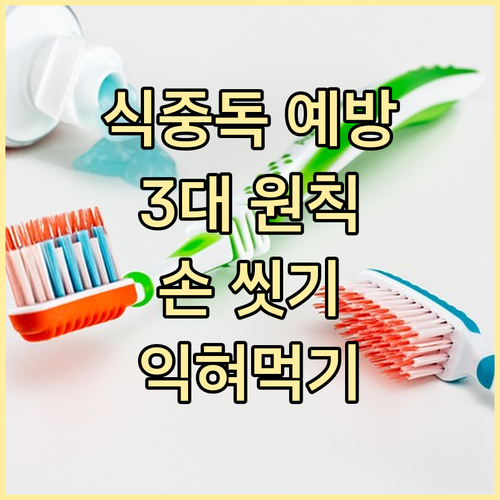 식중독 예방 3대 원칙: 손 씻기, ..